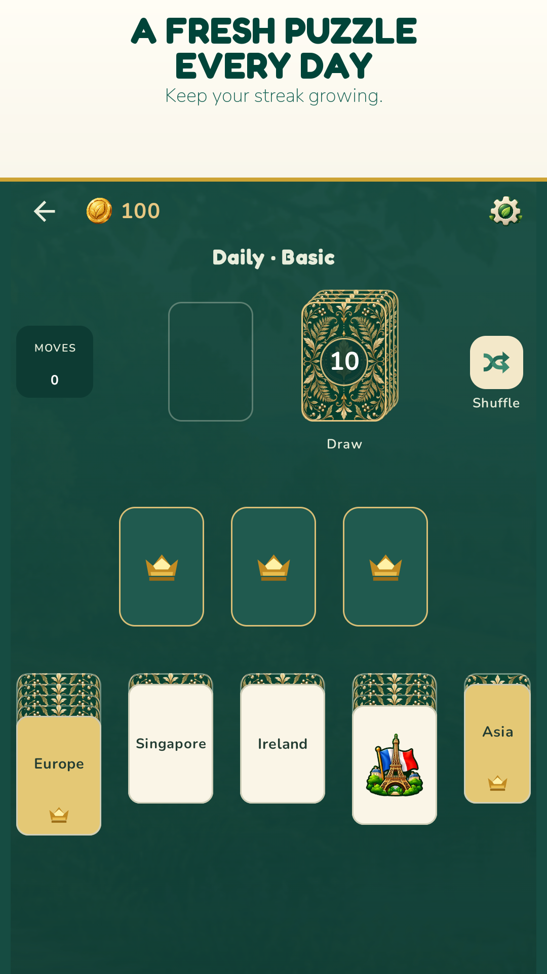 A fresh daily puzzle